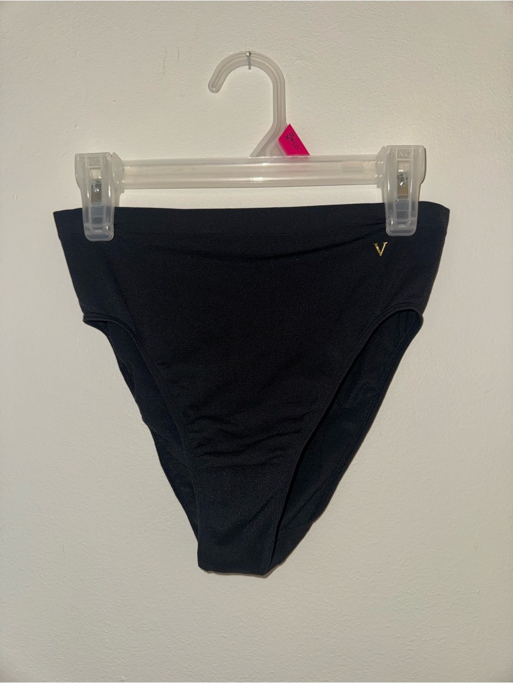 Victoria’s Secret, black seamless cheeky high waist panties, size small